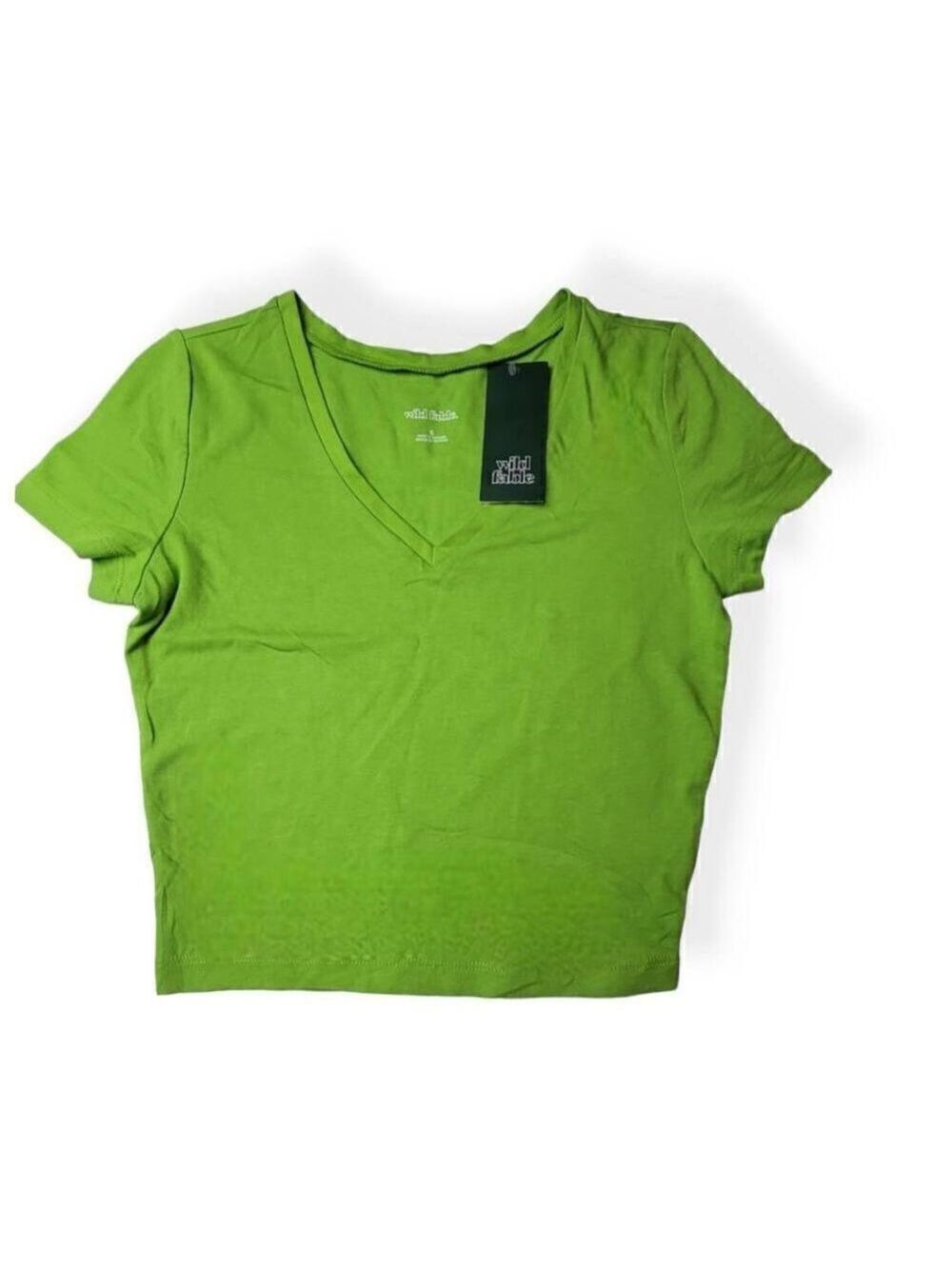 Wild Fable V Neck Crop Top Slim Fit Small